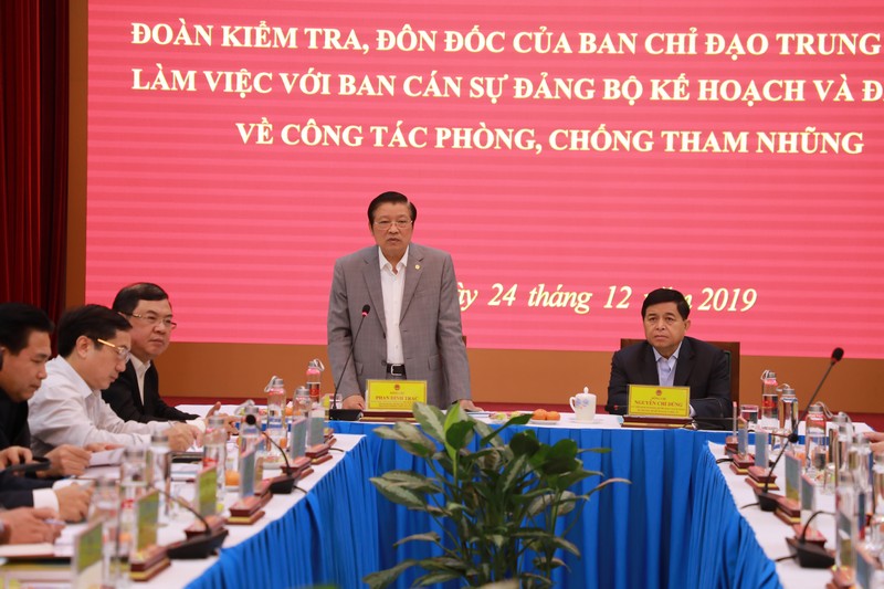Kiểm tra, đôn đốc công tác phòng, chống tham nhũng tại Bộ Kế hoạch và Đầu tư