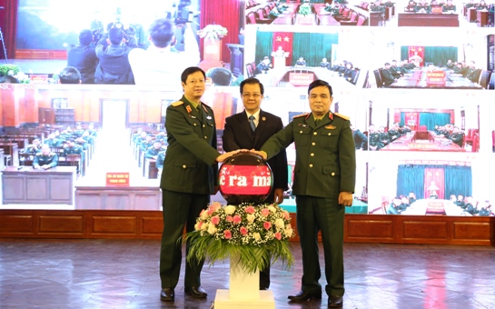 Khai trương hệ thống truyền hình hội nghị trực tuyến đến Tòa án quân sự các cấp