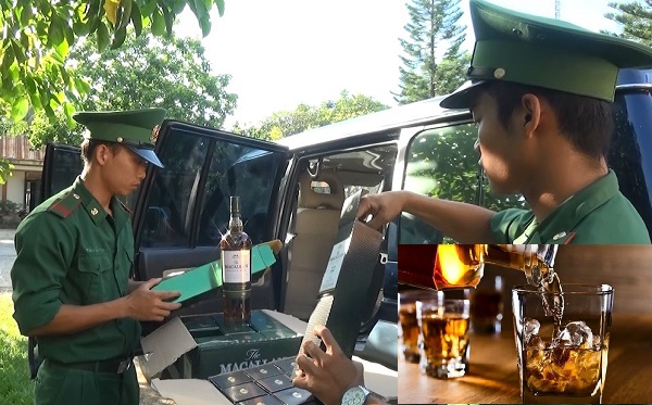 Bắt giữ vụ vận chuyển hơn 500 chai rượu ngoại không rõ nguồn gốc