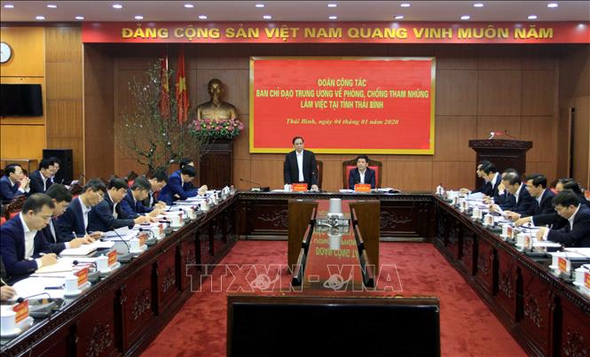 Đoàn công tác Ban chỉ đạo Trung ương về phòng, chống tham nhũng làm việc tại Thái Bình