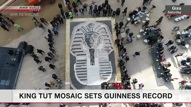 Ai Cập Hơn 7 000 cốc cà phê xếp thành chân dung Hoàng đế Tutankhamun