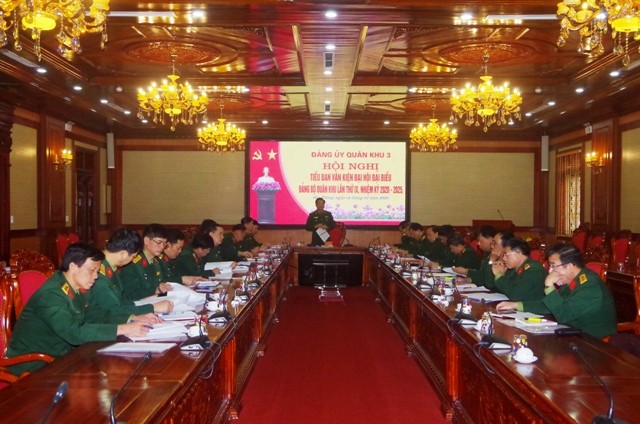Hội nghị Tiểu ban văn kiện đại hội Đảng ủy Quân khu 3