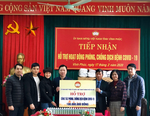 Mặt trận Tổ quốc TP Hà Nội hỗ trợ nhân dân vùng dịch Vĩnh Phúc