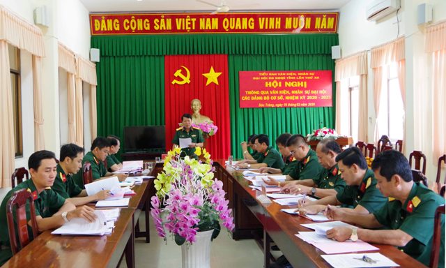 Đảng ủy Quân sự tỉnh Sóc Trăng thông qua văn kiện, nhân sự đại hội đảng bộ cơ sở