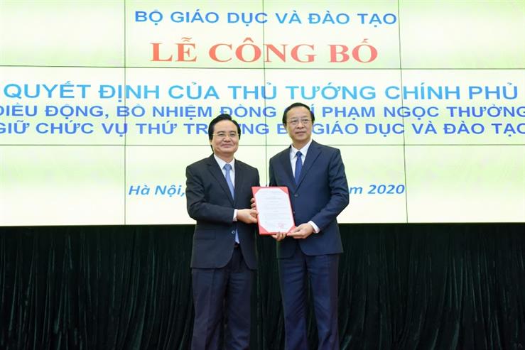 Bộ Giáo dục và Đào tạo phân công lại nhiệm vụ lãnh đạo Bộ