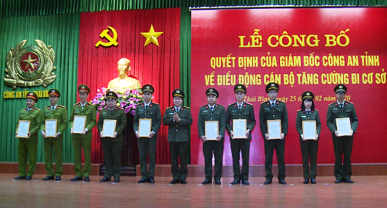 Thái Bình Điều động 178 chiến sĩ đảm nhận chức danh Công an xã