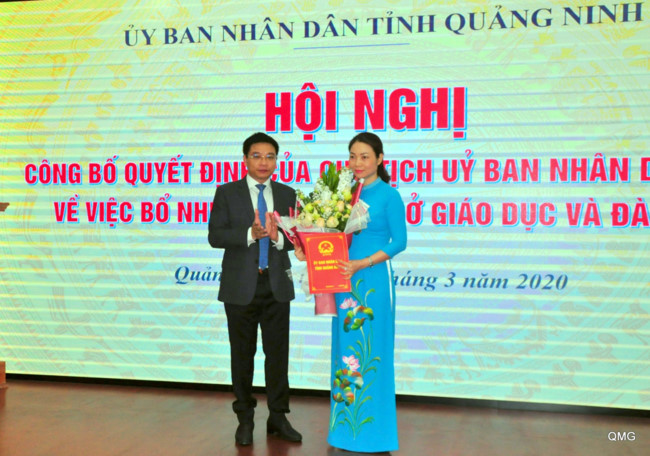 Đồng chí Nguyễn Thị Thúy giữ chức Giám đốc Sở Giáo dục và Đào tạo Quảng Ninh