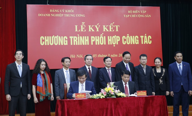 Phối hợp công tác Đảng ủy Khối Doanh nghiệp TƯ và Bộ Biên tập Tạp chí Cộng sản