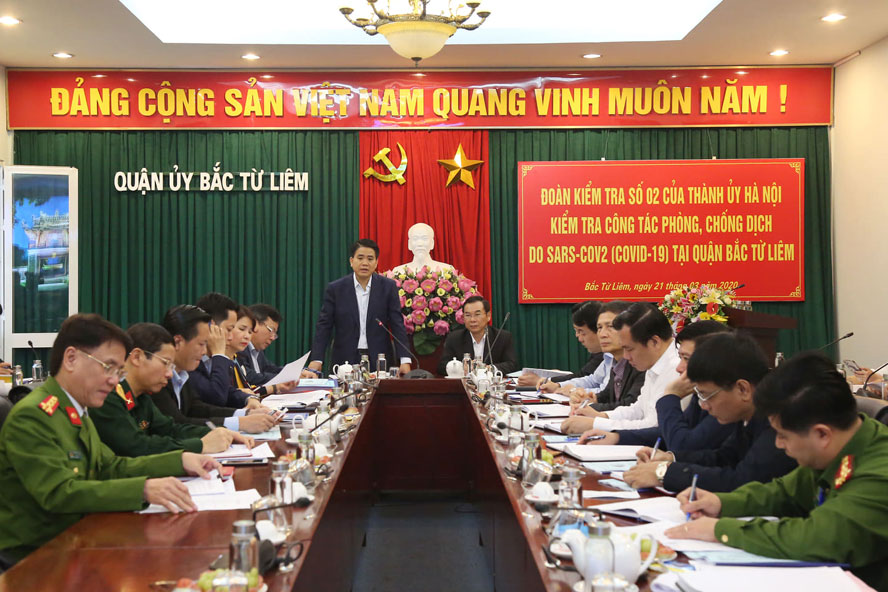 Hà Nội kiểm tra công tác phòng chống dịch COVID-19 tại hai quận Bắc Từ Liêm và Nam Từ Liêm