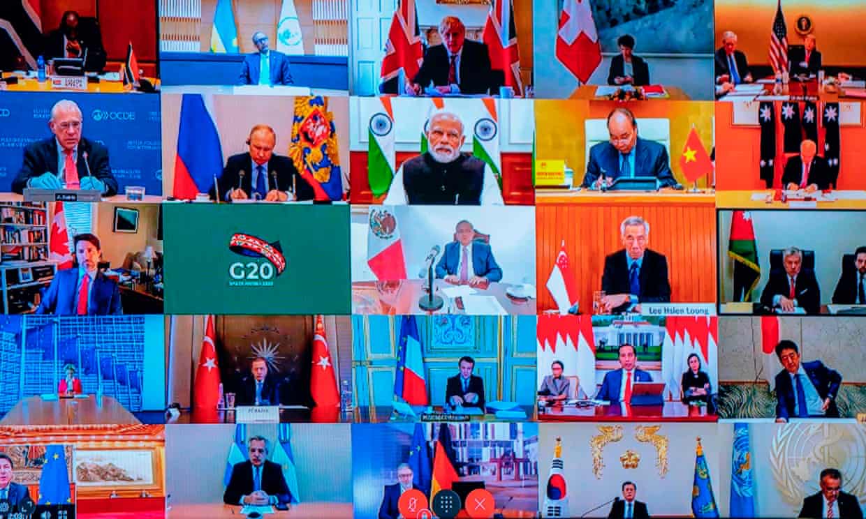 Hội nghị trực tuyến đầu tiên của G20 nhằm ứng phó với đại dịch COVID-19