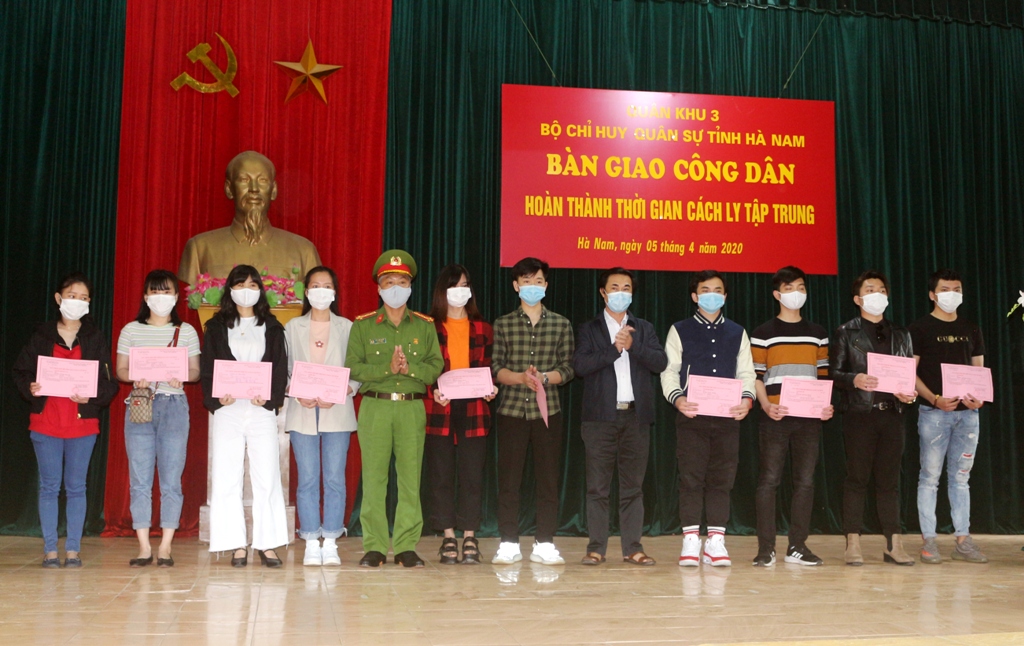 85 công dân Hà Nam hoàn thành việc cách ly