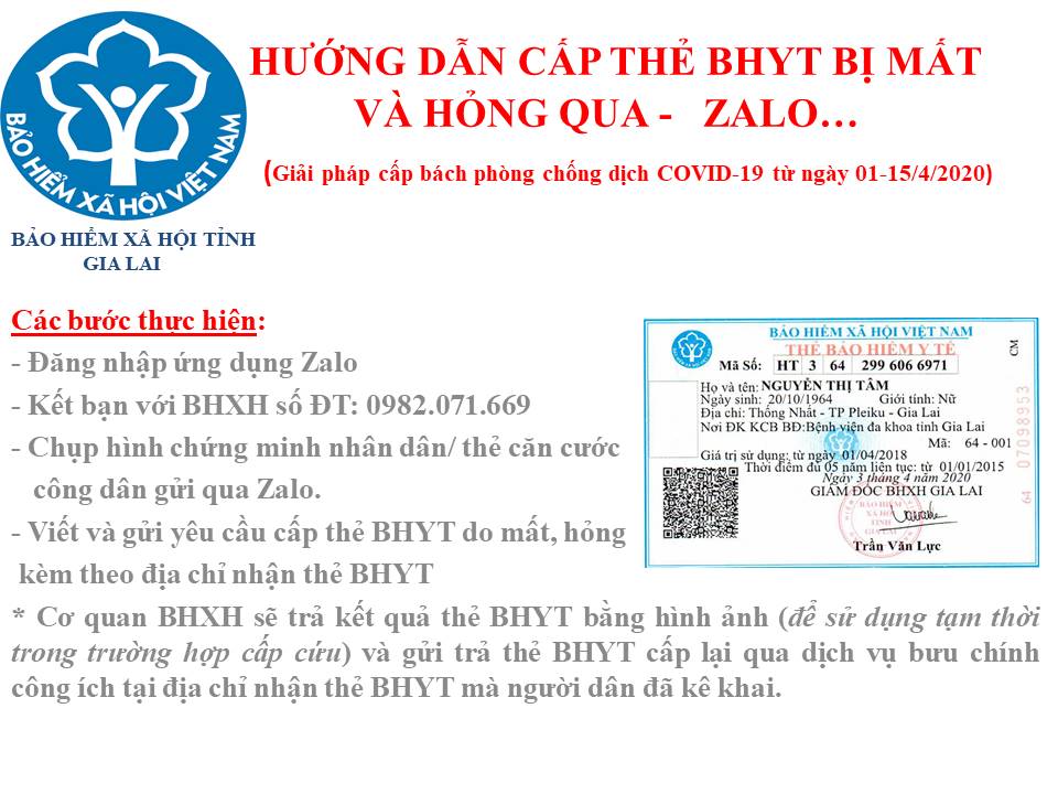Gia Lai cấp thẻ BHYT qua mạng xã hội Zalo