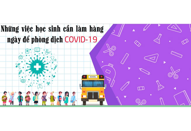 Infographics Những điều học sinh cần làm để phòng dịch COVID-19
