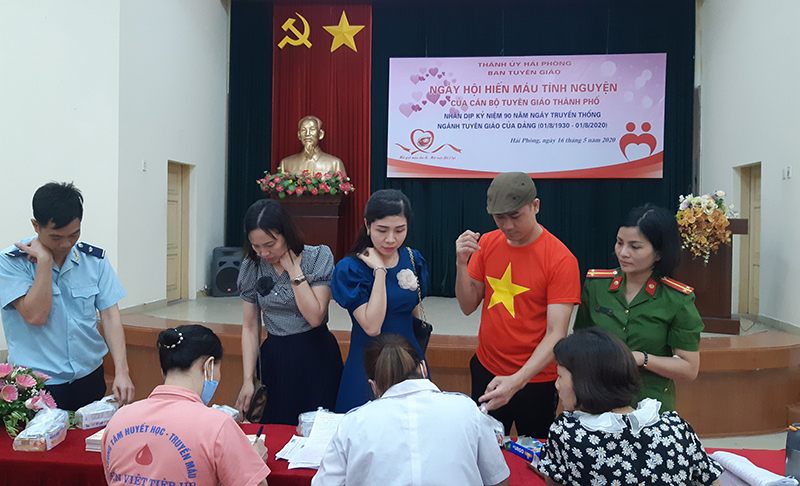 Ngày hội hiến máu tình nguyện của ngành Tuyên giáo Hải Phòng