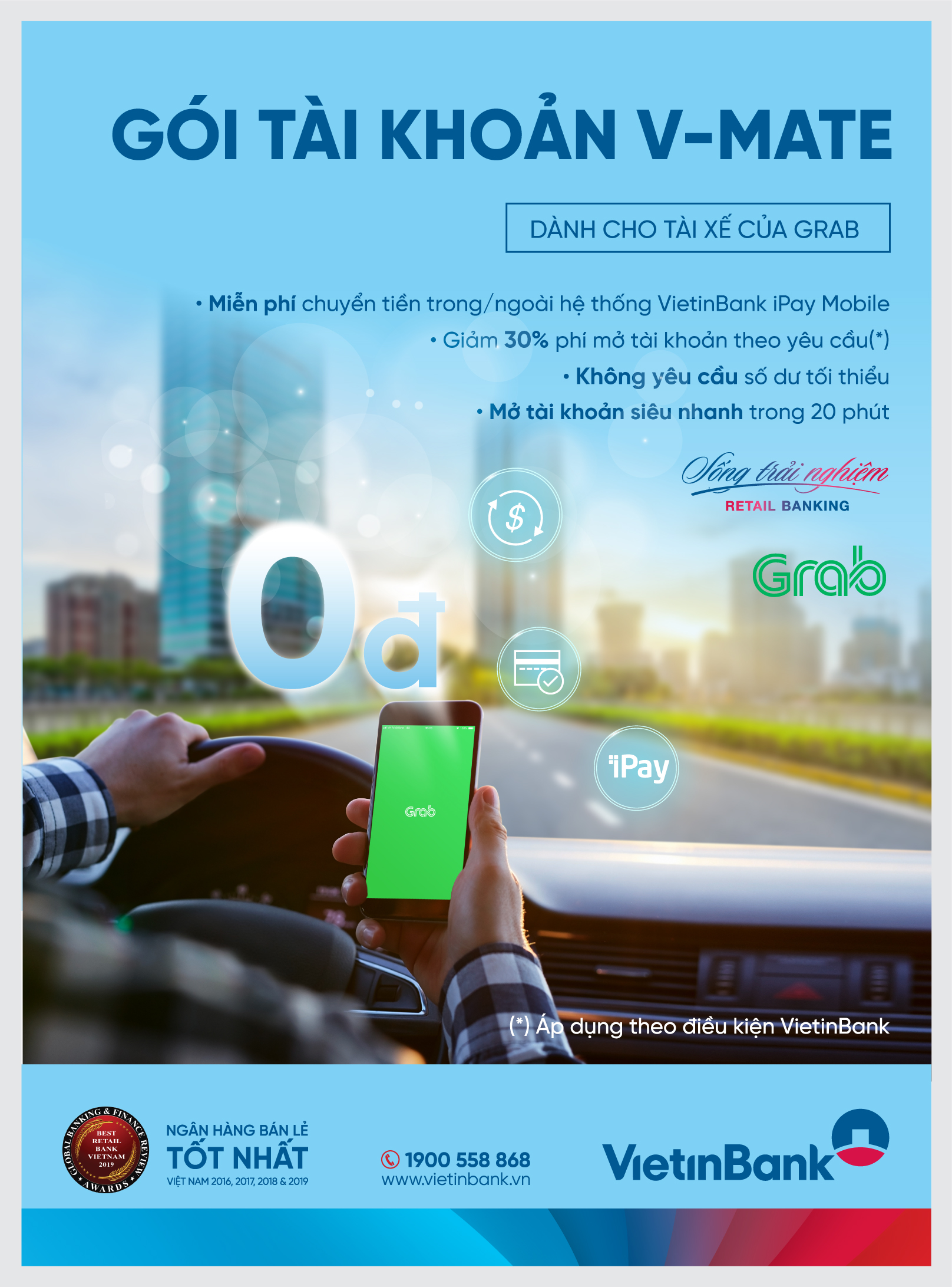 VietinBank ra mắt Gói tài khoản thanh toán dành riêng cho tài xế của Grab