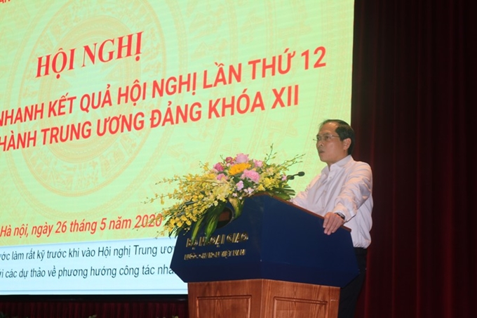 Đảng bộ Bộ Ngoại giao thông báo nhanh kết quả Hội nghị Trung ương lần thứ 12