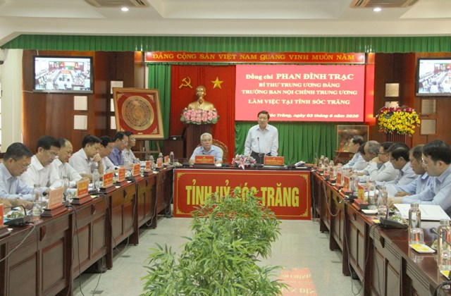 Ban Nội chính Trung ương làm việc với tỉnh Sóc Trăng về kết quả thực hiện Chỉ thị số 35