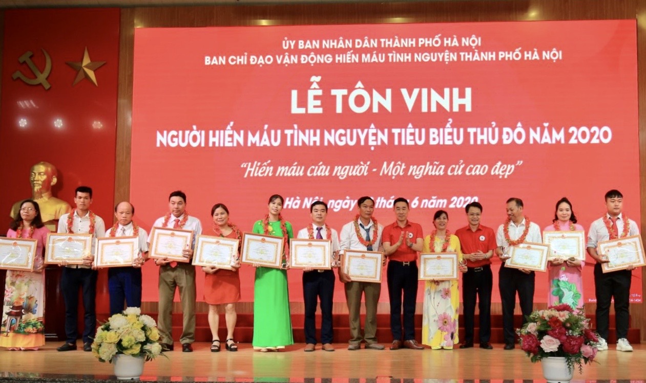 Tôn vinh người hiến máu tình nguyện tiêu biểu Thủ đô năm 2020