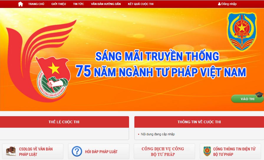 Thi trực tuyến tìm hiểu truyền thống 75 năm ngành Tư pháp