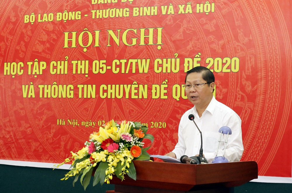 Đảng ủy Bộ LĐ-TB XH tổ chức học tập Chỉ thị số 05-CT TW chủ đề năm 2020