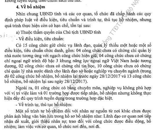 Đắk Lắk Bổ nhiệm nhiều công chức thiếu tiêu chuẩn