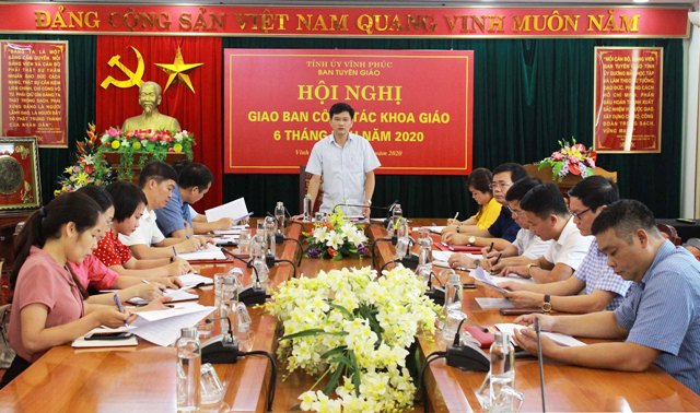 Vĩnh Phúc Giao ban công tác khoa giáo 6 tháng đầu năm 2020