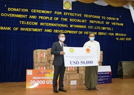 Việt Nam ủng hộ Myanmar phòng, chống dịch COVID-19