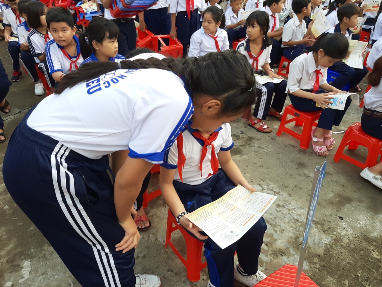 Thành phố Ngã Bảy tỉnh Hậu Giang  đạt 100 học sinh tham gia BHYT