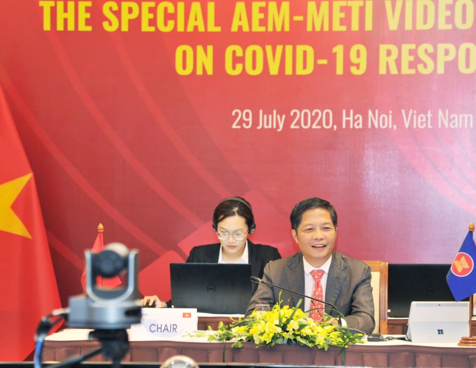 Hội nghị trực tuyến Bộ trưởng Kinh tế ASEAN - Nhật Bản
