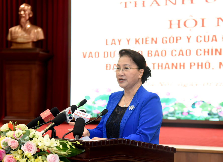 Đảng đoàn Quốc hội góp ý vào Dự thảo Báo cáo chính trị của Đảng bộ TP Hà Nội