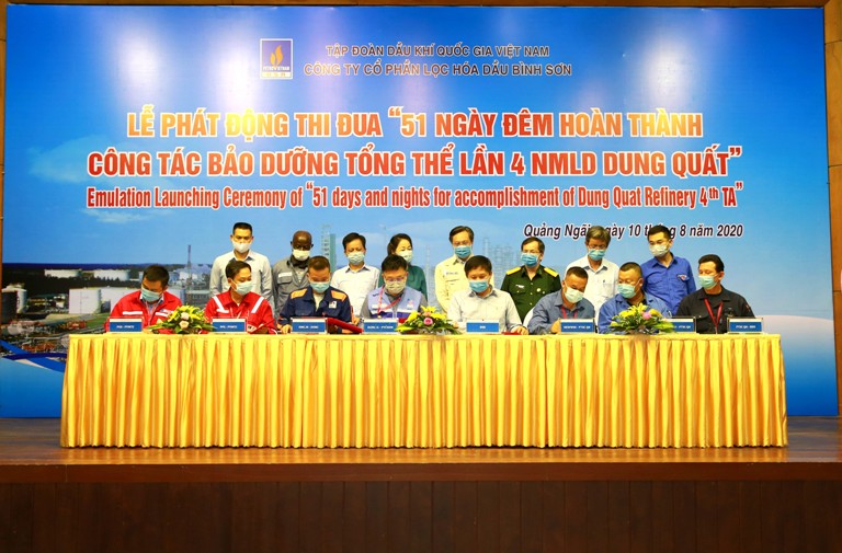 BSR phát động thi đua 51 ngày đêm hoàn thành công tác BDTT lần 4 NMLD Dung Quất