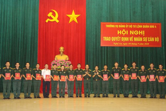 Quân khu 4 điều động, bổ nhiệm cán bộ cấp trung, sư đoàn