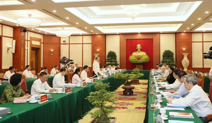 Bộ Chính trị tiếp tục làm việc với các Đảng bộ trực thuộc Trung ương về chuẩn bị đại hội