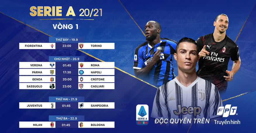 Truyền hình FPT nắm giữ bản quyền Serie A 2020 – 2021
