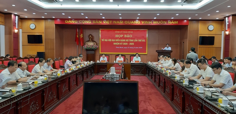Đại hội đại biểu Đảng bộ tỉnh Thái Bình lần thứ XX sẽ diễn ra từ ngày 13 - 15 10