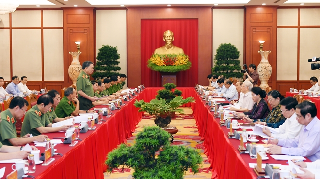 Bộ Chính trị hoàn thành chương trình làm việc với 67 67 đảng bộ trực thuộc Trung ương