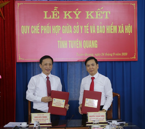 Bảo hiểm xã hội tỉnh và Sở Y tế tỉnh Tuyên Quang ký kết Quy chế phối hợp