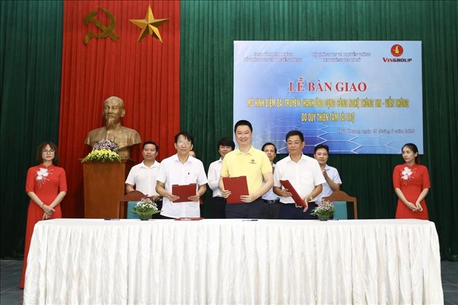 Bàn giao 2 mô hình điểm đài truyền thanh ứng dụng công nghệ thông tin