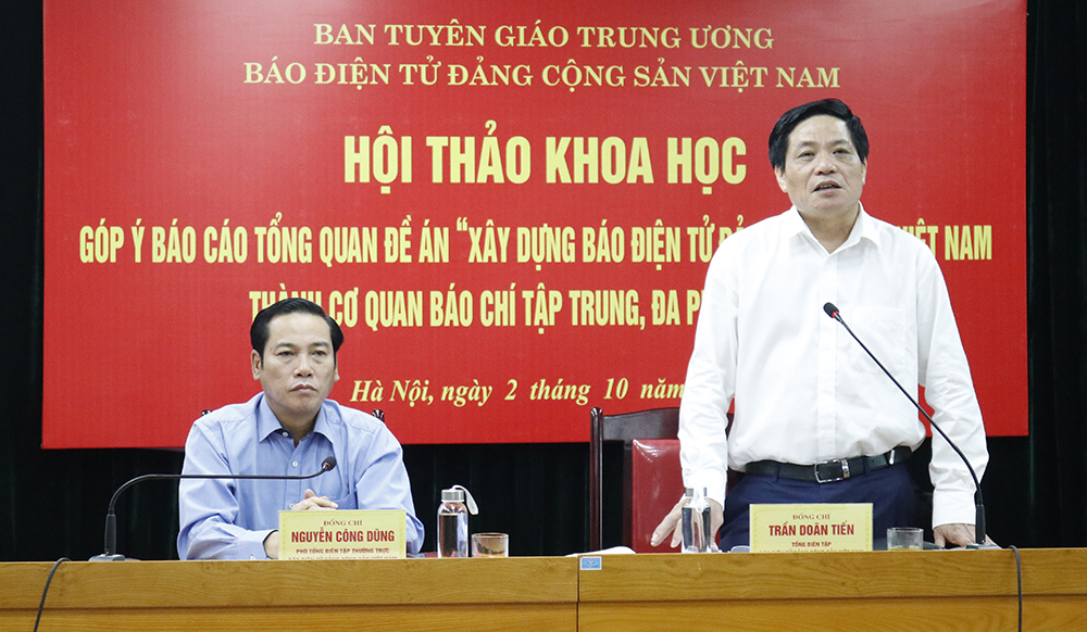Xây dựng Báo điện tử ĐCSVN thành cơ quan báo chí tập trung, đa phương tiện