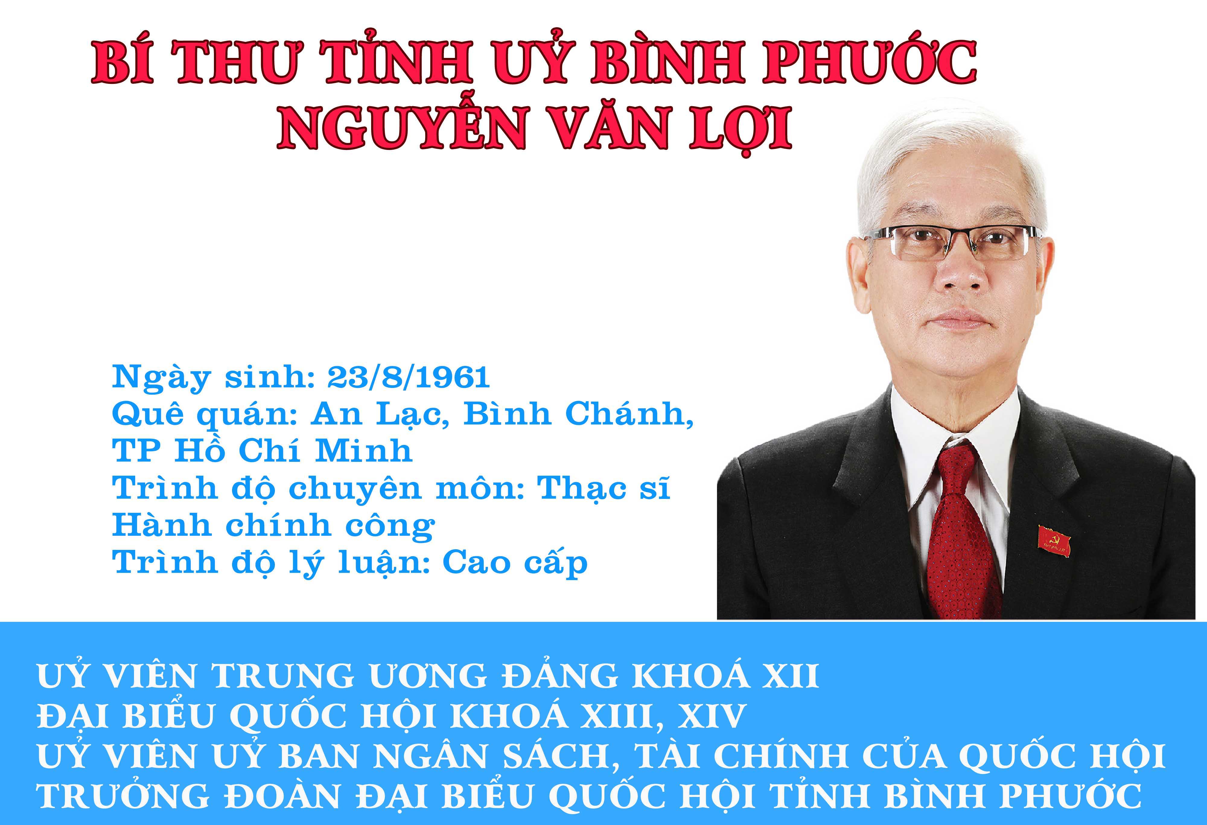 Infographic Chân dung Bí thư Tỉnh ủy Bình Phước