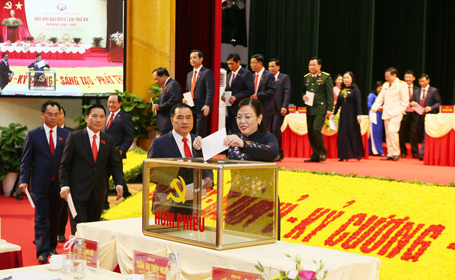 Thực hiện quy trình bầu cử Ban Chấp hành Đảng bộ tỉnh Thái Nguyên