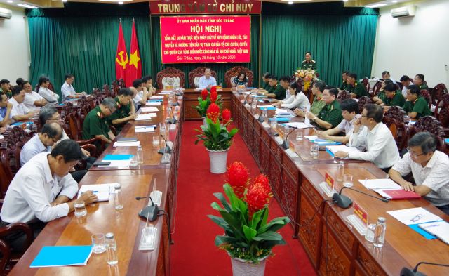 Sóc Trăng Tổng kết 10 năm thực hiện pháp luật về huy động nhân lực, tàu thuyền