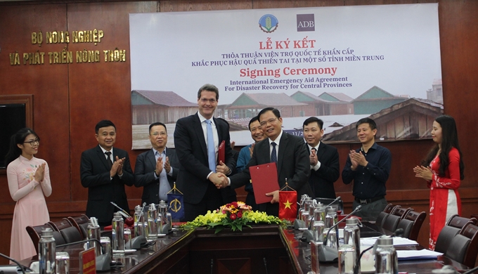 Ký kết Thỏa thuận viện trợ 2,5 triệu USD khắc phục hậu quả thiên tai tại một số tỉnh miền Trung
