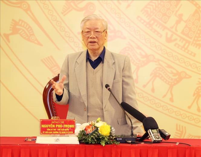 Tổng Bí thư, Chủ tịch nước Nguyễn Phú Trọng chỉ đạo Hội nghị Đảng ủy Công an Trung ương