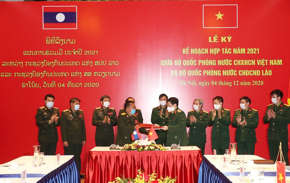 Bộ Quốc phòng Việt Nam và Bộ Quốc phòng Lào thống nhất kế hoạch hợp tác năm 2021