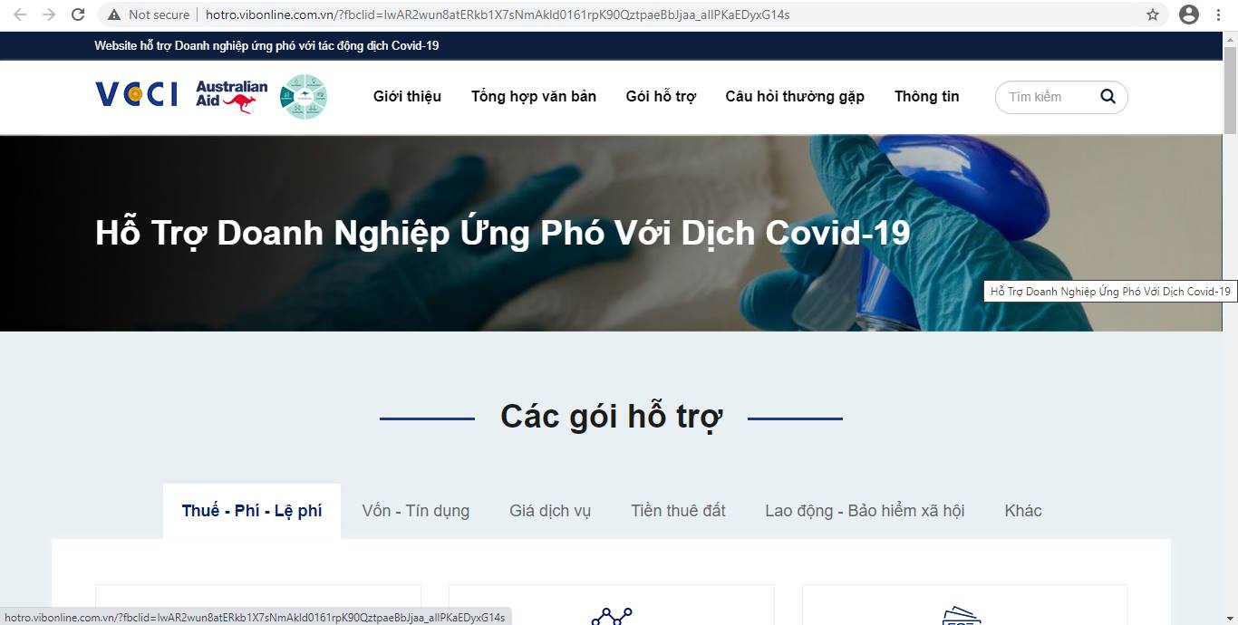 Xây dựng website hỗ trợ doanh nghiệp vượt qua COVID-19