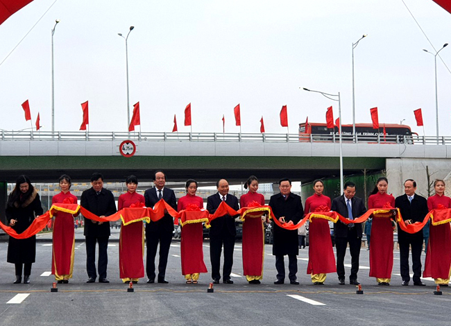 Khánh thành nút giao Vành đai 3 với cao tốc Hà Nội - Hải Phòng