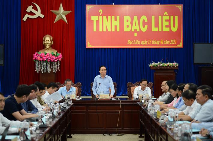 Bộ trưởng Bộ GD ĐT kiểm tra triển khai chương trình GDPT mới tại tỉnh Bạc Liêu