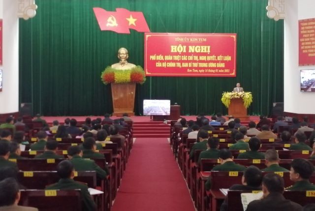 Kon Tum Phổ biến, quán triệt chỉ thị, nghị quyết, kết luận của Bộ Chính trị, Ban Bí thư