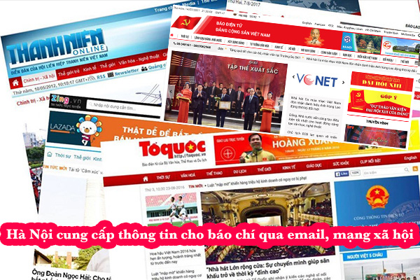 Hà Nội cung cấp thông tin cho báo chí qua email, mạng xã hội